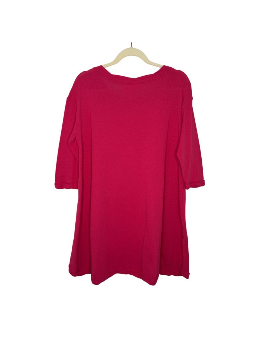 FP Beach Oversized Fuchsia 1/2 Sleeve Tunic Cover-Up, M - Picture 2 of 9